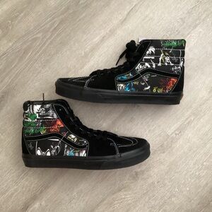 Vans Disney Villains Black High-Top Sneakers with Multicolor Design